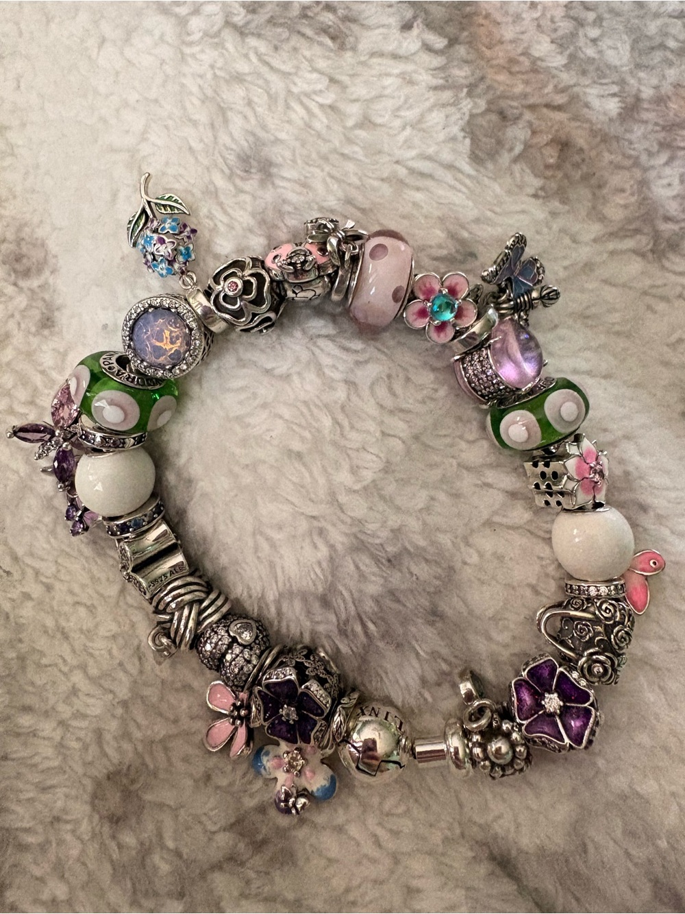 Linx spring bracelet with floral charms Linx/Pandora/unbraded